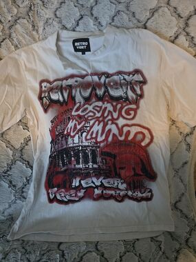 Rare Retrovert Losing My Mind Streetwear Graphic Tee Sz L EUC